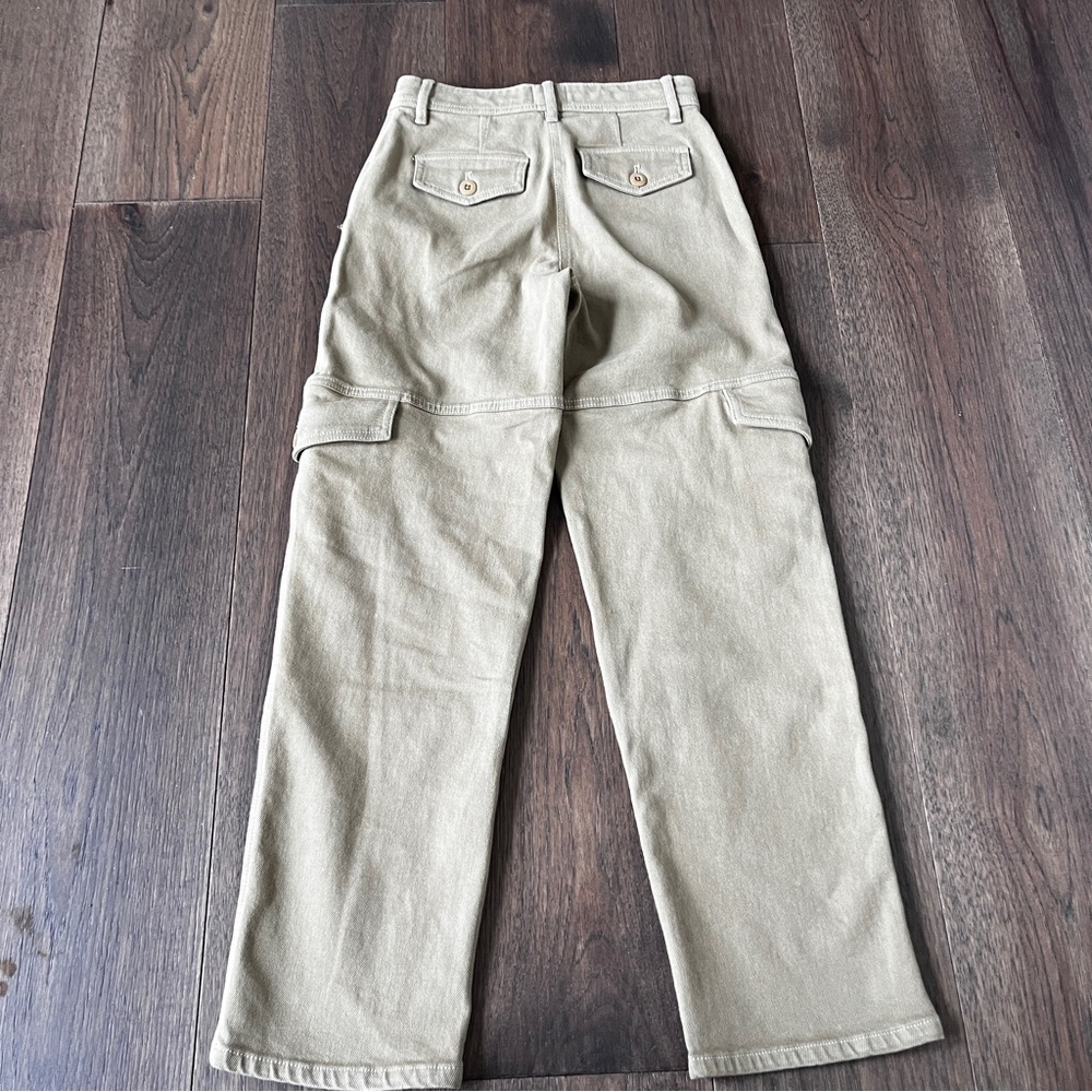 Aritzia Wilfred Free high waisted cargo pants, tan size 00 - Picture 11 of 15